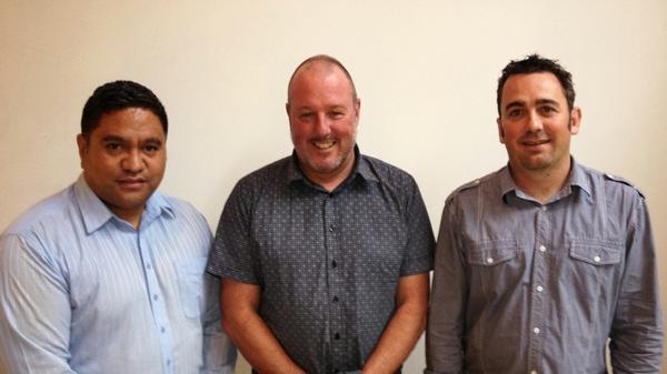 Pictured from L to R are:  New Manager Asia Markets Cecil (Cess) Potatau, Southern Discoveries General Manager John Robson and Account Manager Simon Watson.